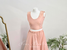 Sleeveless Peach Silk Blouse (4-18)