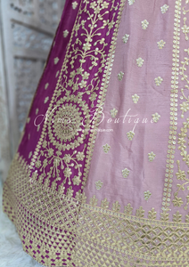 Luxury Mauve & Violet Lehnga Suit (Size 12-14)