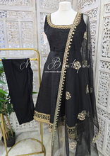 Black Frock Pajami Suit (Size 10-12)