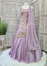 Lilac Brocade Sharara Suit (10-12)