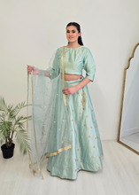 Nims Boutique Rani Luxury Mint Mirror readymade skirt/lehnga size 4-24