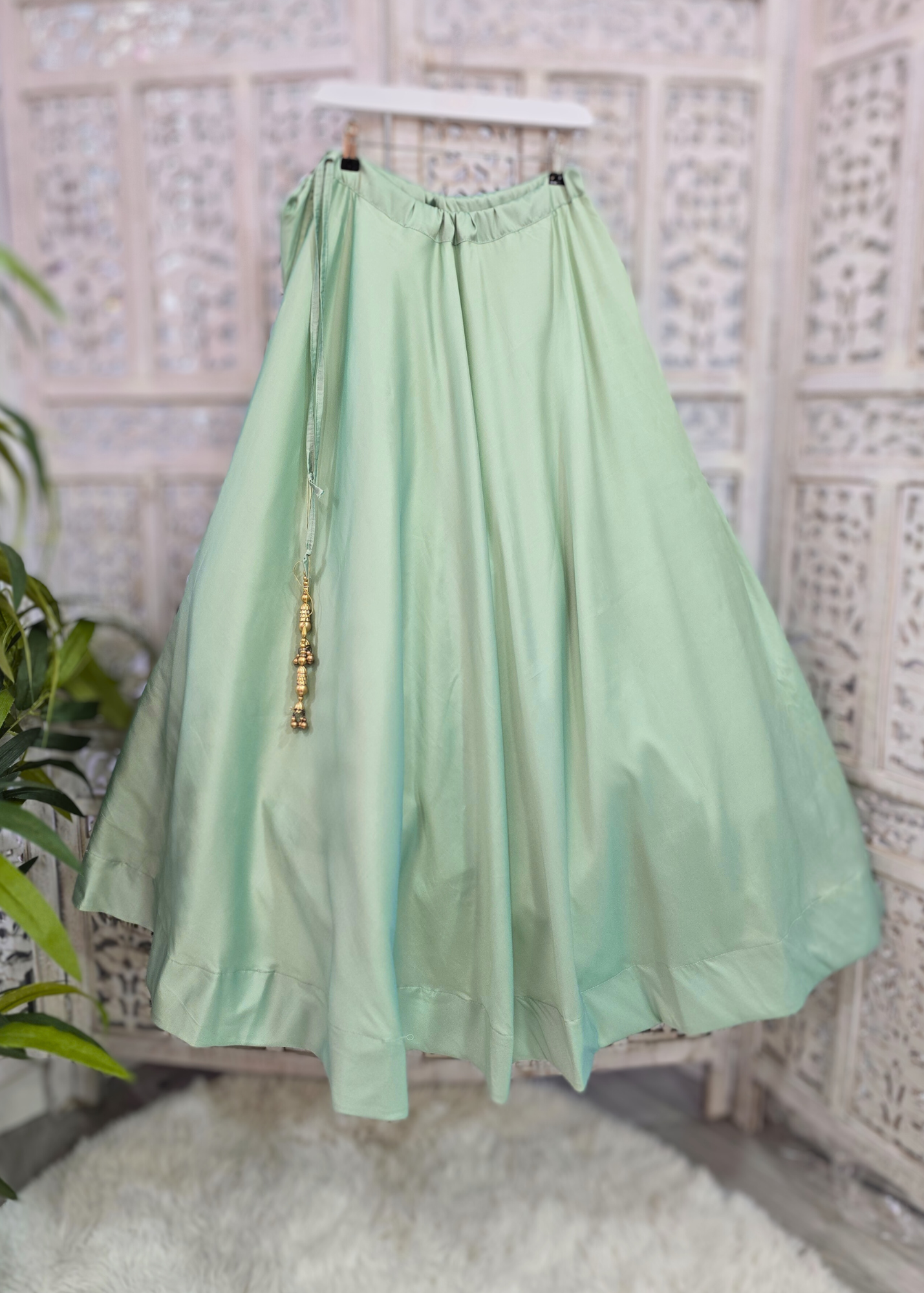 Readymade Mint Silk skirt/lehnga (sizes 4-22)