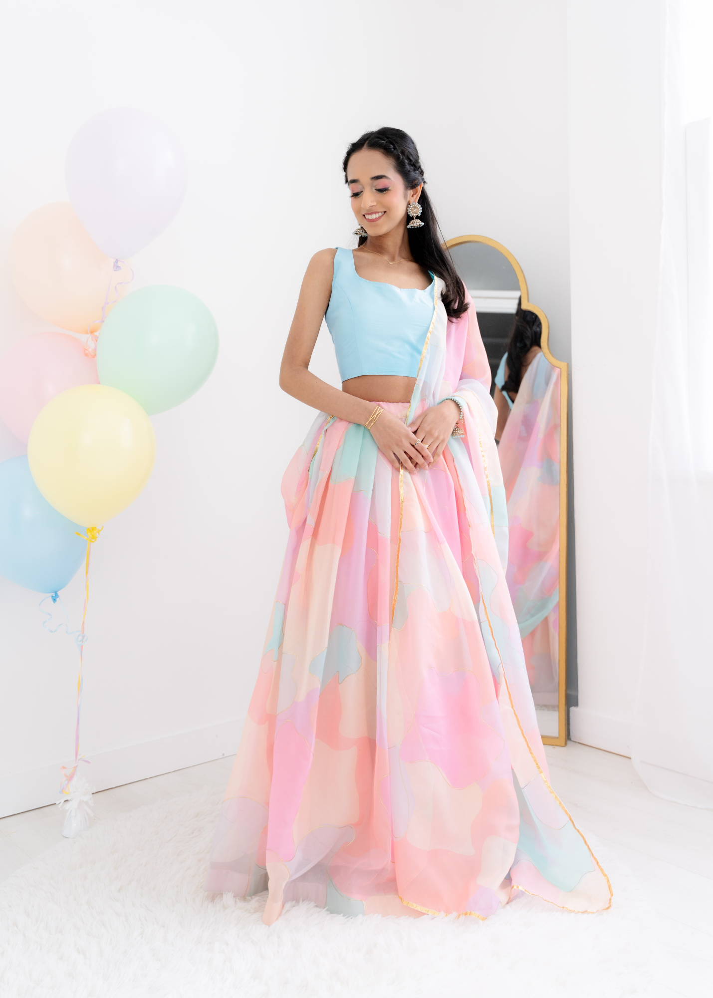 Candy Pastel skirt/lehnga (size 4-18)