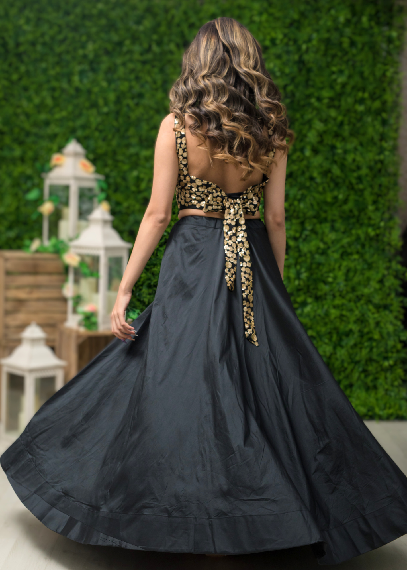 Luxury NB Black Sequin Bow Blouse (size 4-20)