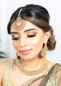 Royal Gold Stone Chand Tikka Set