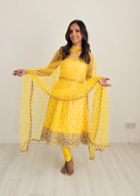 The NB Luxury Yellow Silk Anarkali with Pajami (size 8-12)