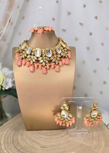 Anya Kundan & Coral Set