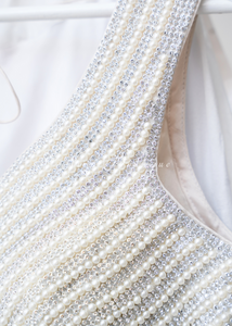 Isla NB Luxury White Bead Blouse (one size)