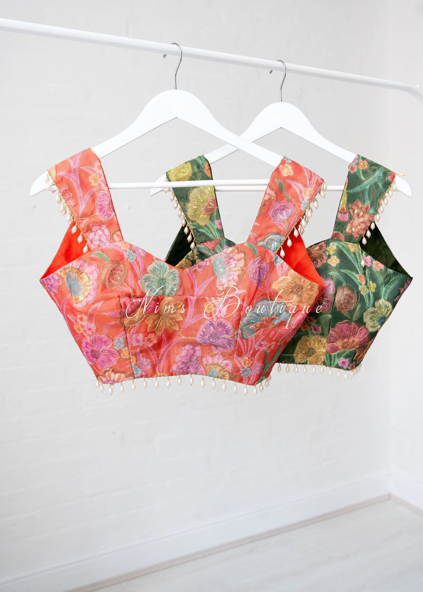 Willow NB Orange Floral Blouse (one size)