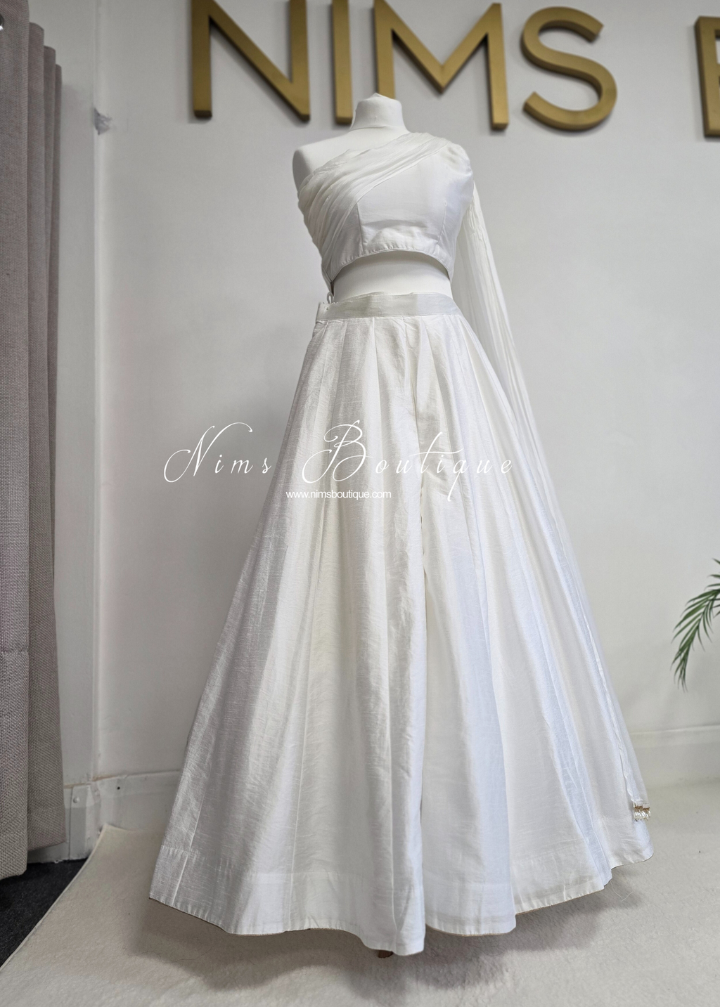 Arya White Flared Trousers (sizes 4-18)