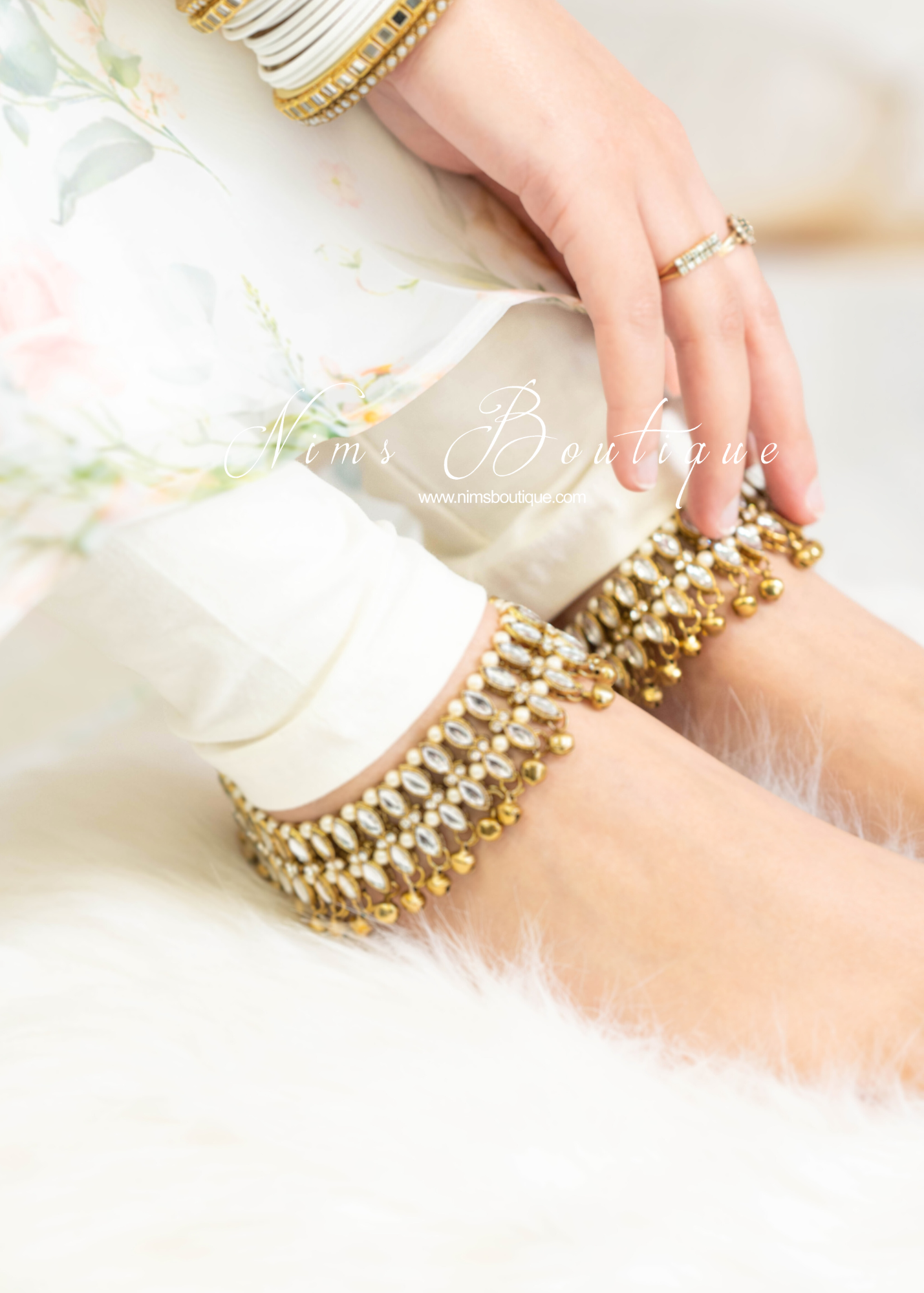 Gold Ghungroo Anklets with Bells