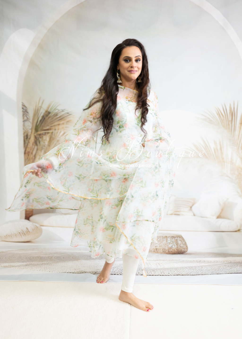 Kiera Ivory Floral Pajami Suit (sizes 4-22)