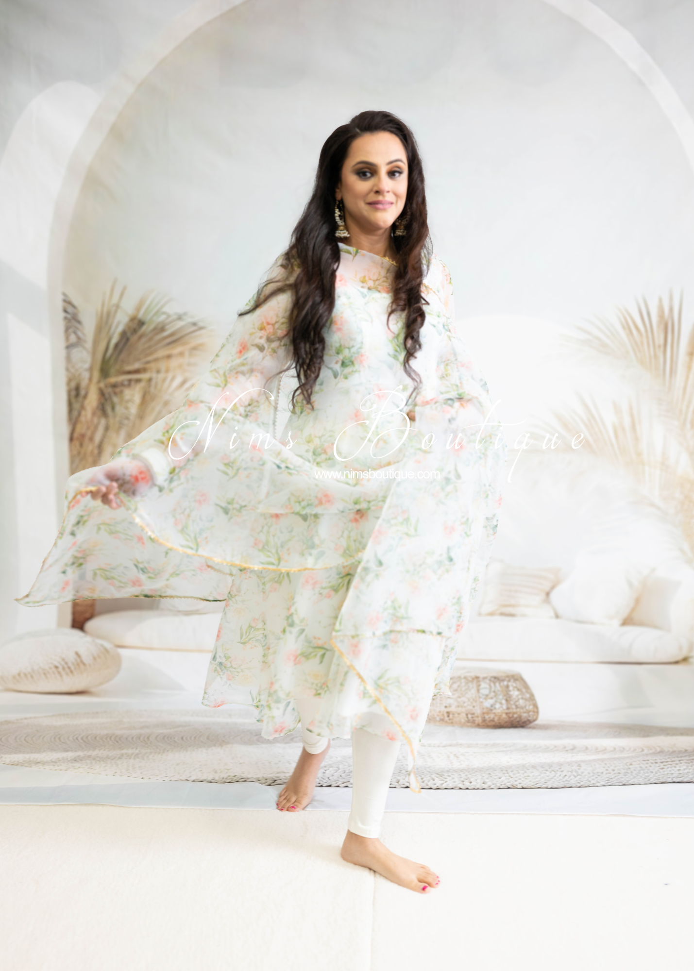 Kiera Ivory Floral Pajami Suit (sizes 4-22)
