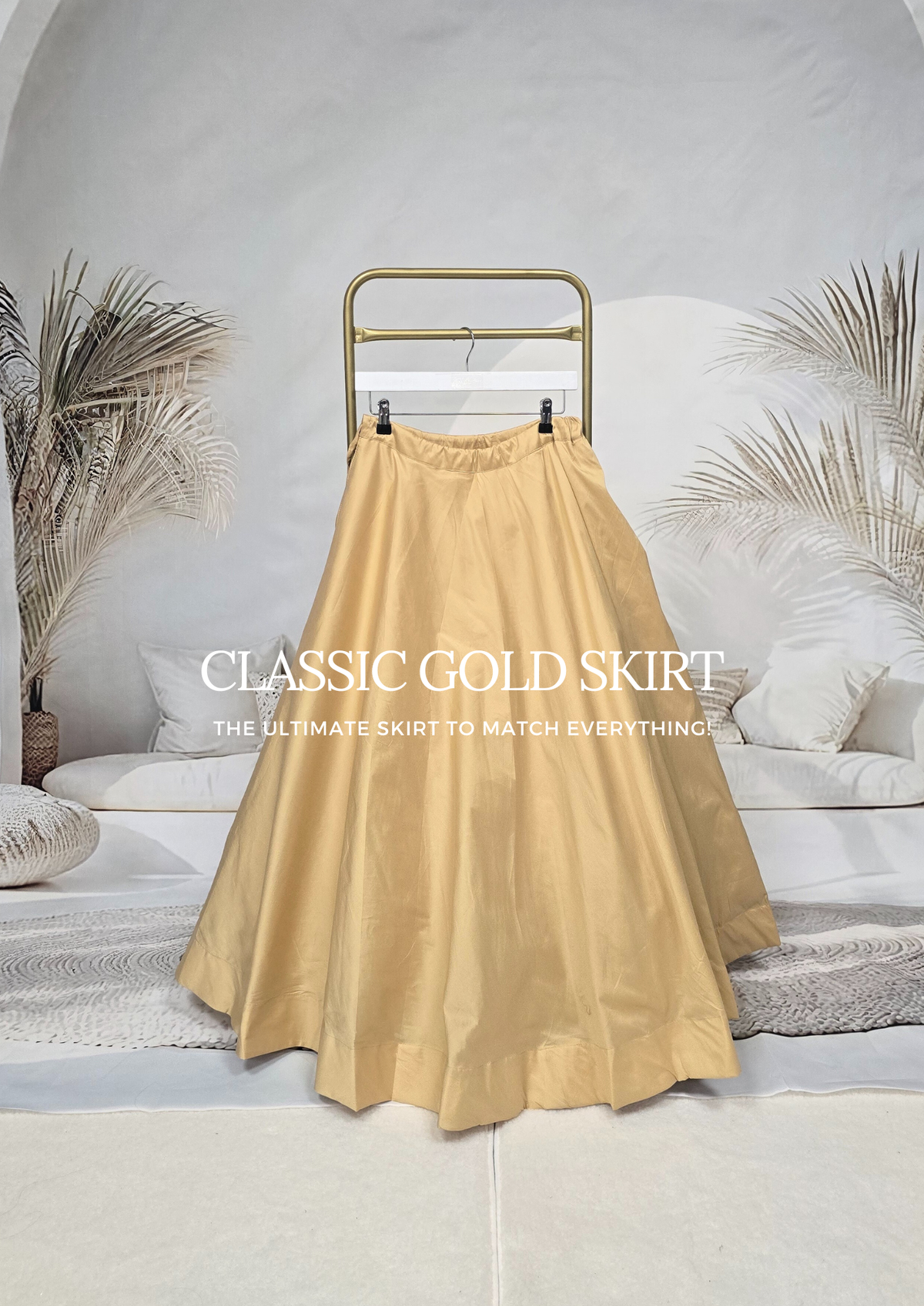 Readymade Gold Silk skirt/lehnga (sizes 6-18)