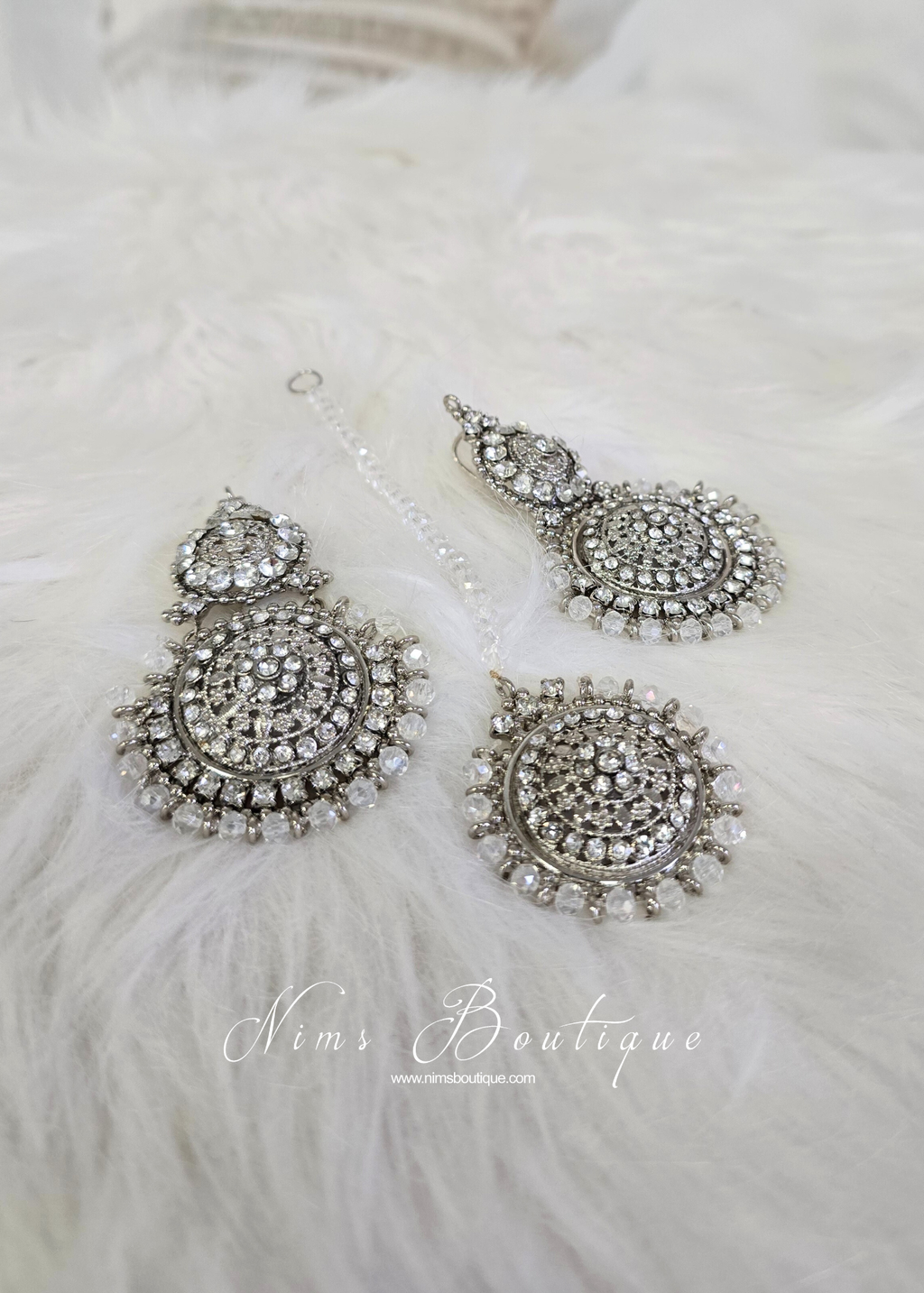 Royal Silver & Clear Tikka Set