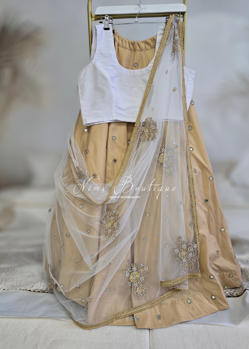 Rani Luxury Gold Mirror readymade skirt/lehnga (sizes 4-24)