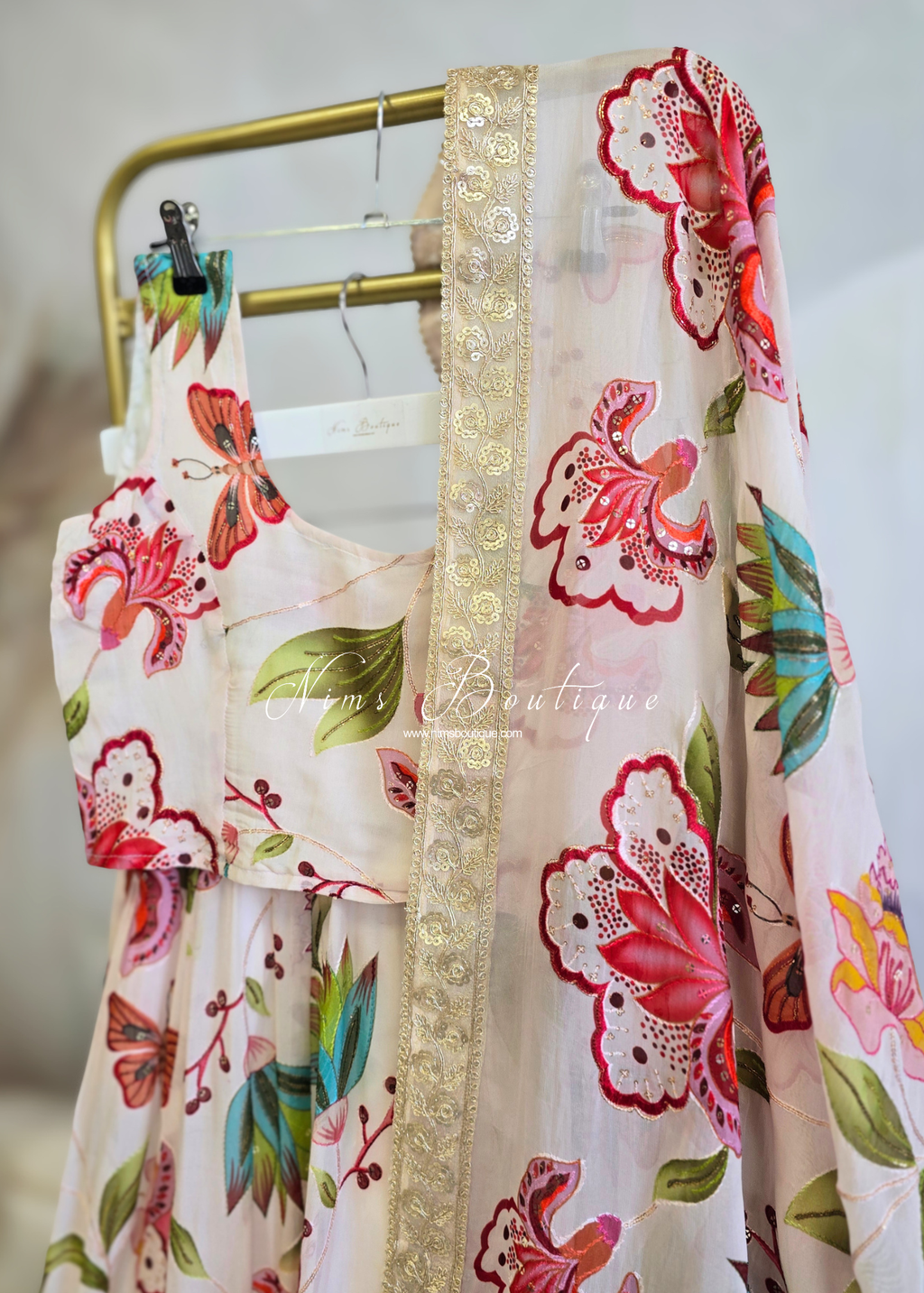 Evelina Cream Floral Blouse (sizes 4-16)