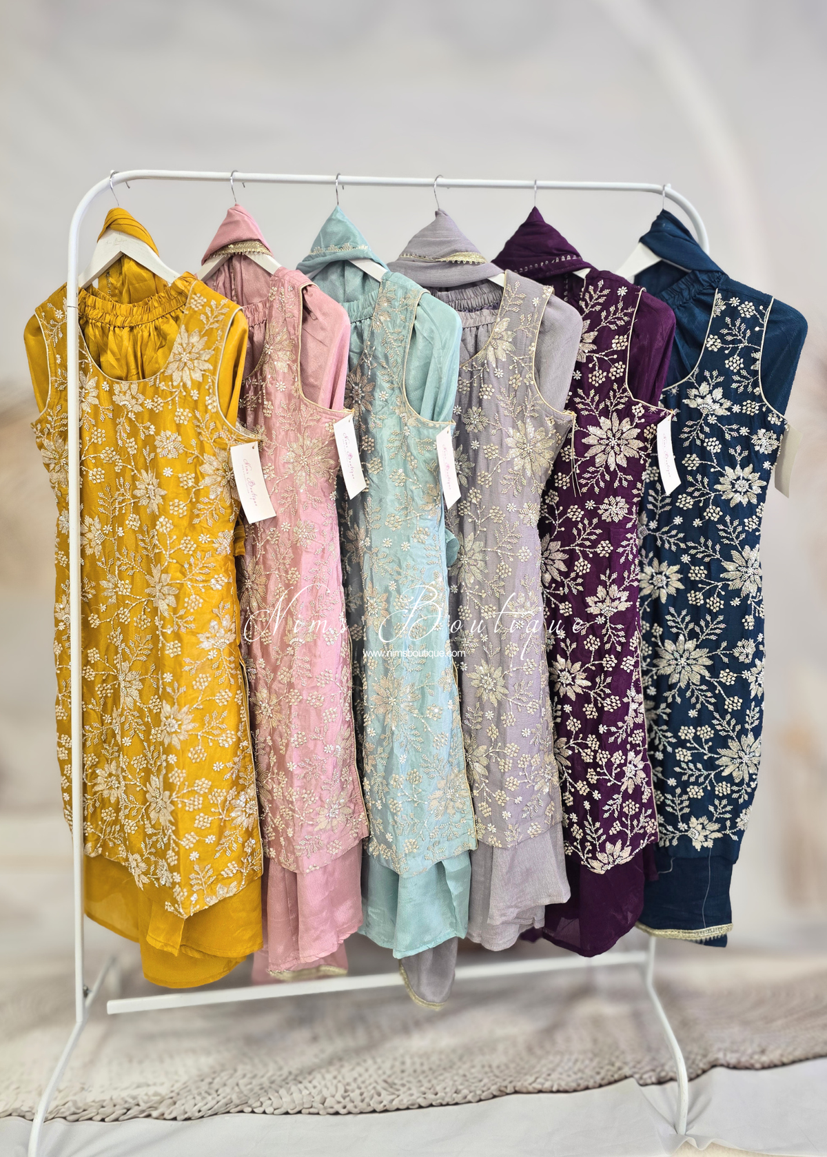 Pearl Embellished Sharara Suit (10-12)