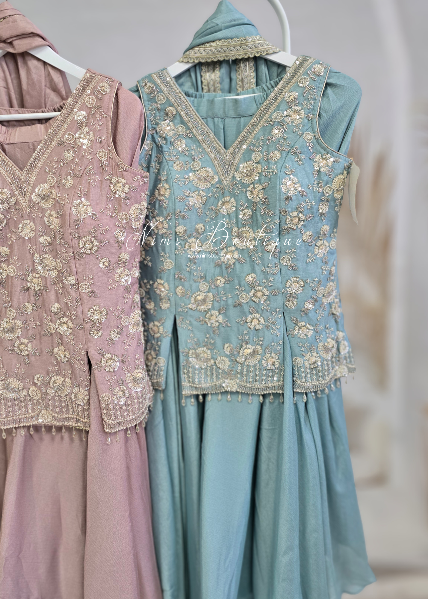 Luxury Short Embellished Sharara Suit (10-12)