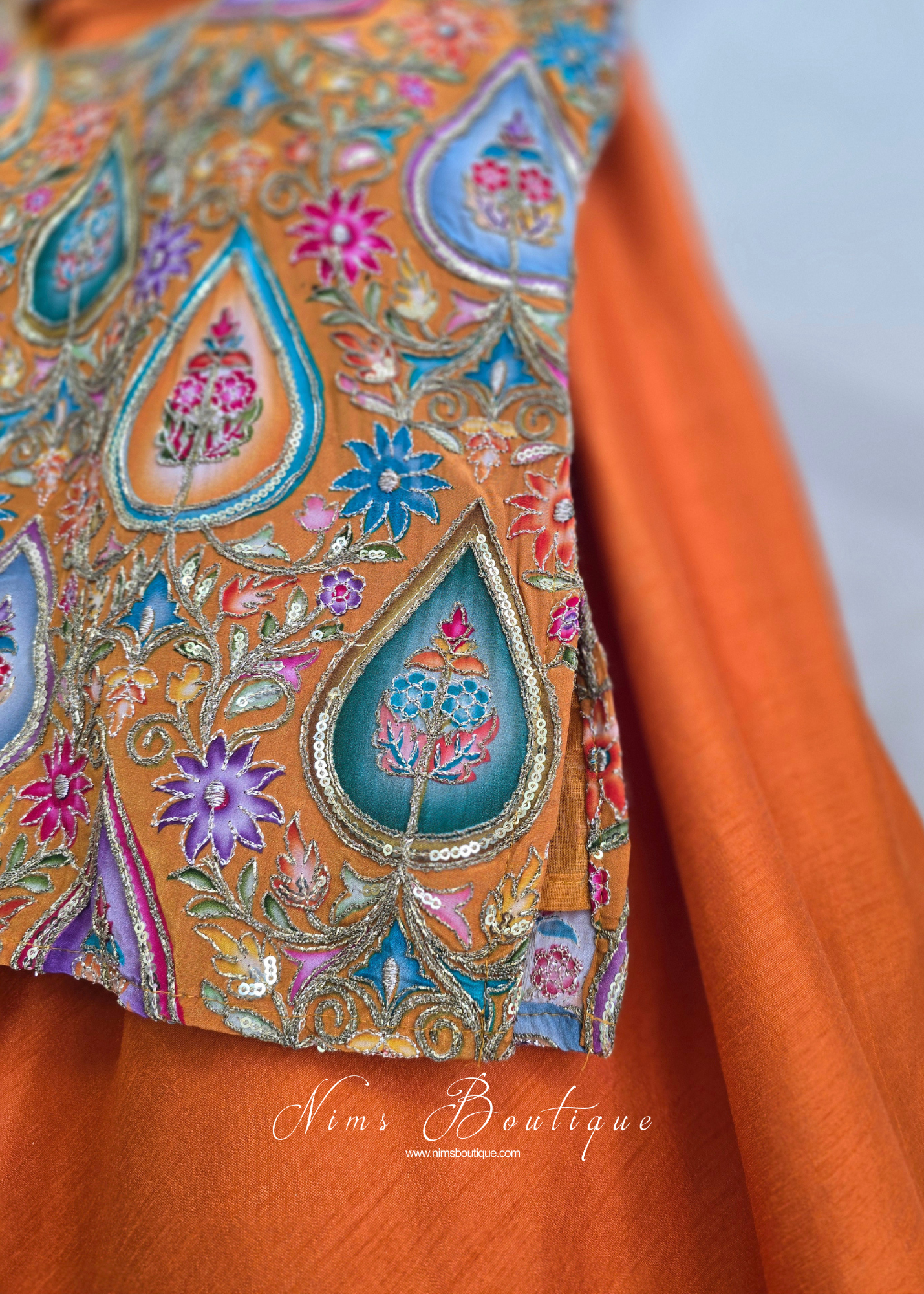 Hema Amber Printed & Embroidered Long Blouse (10-12)