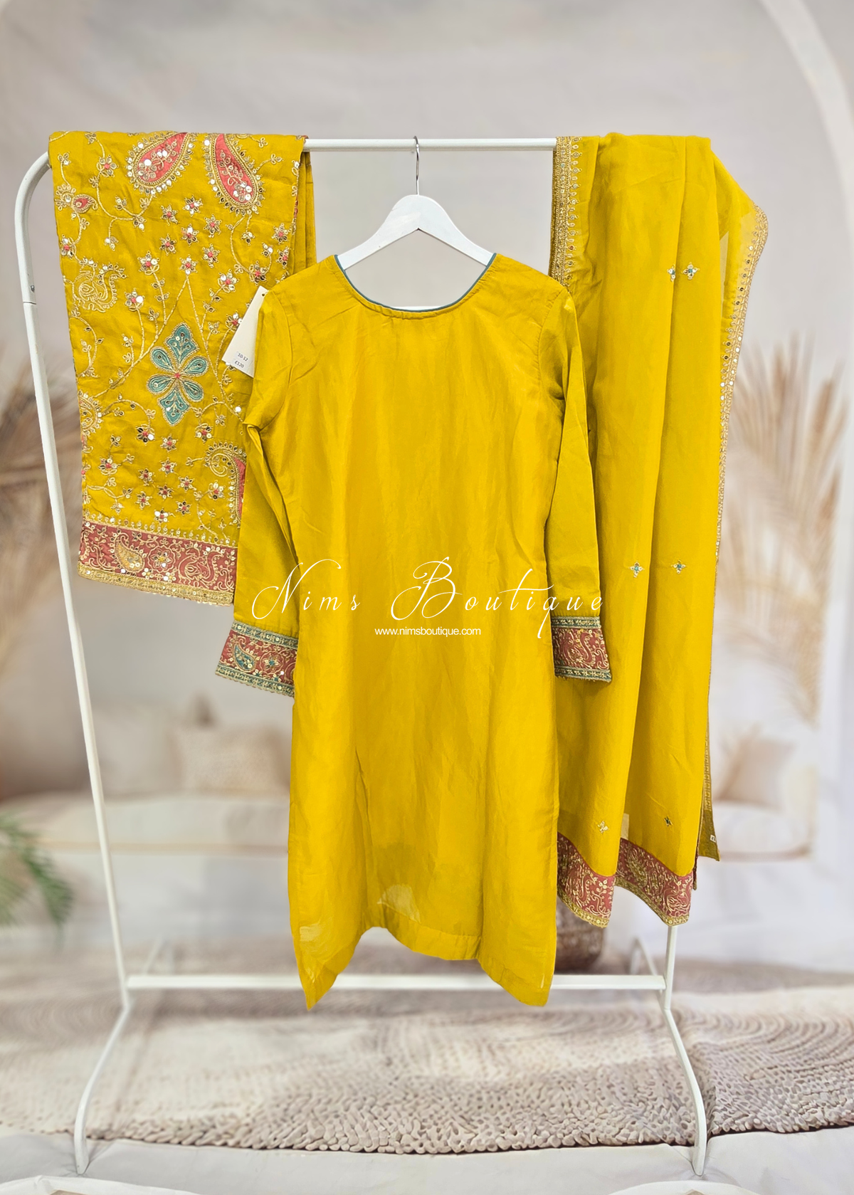 Mustard Yellow Salwar Suit (Size 10-12)