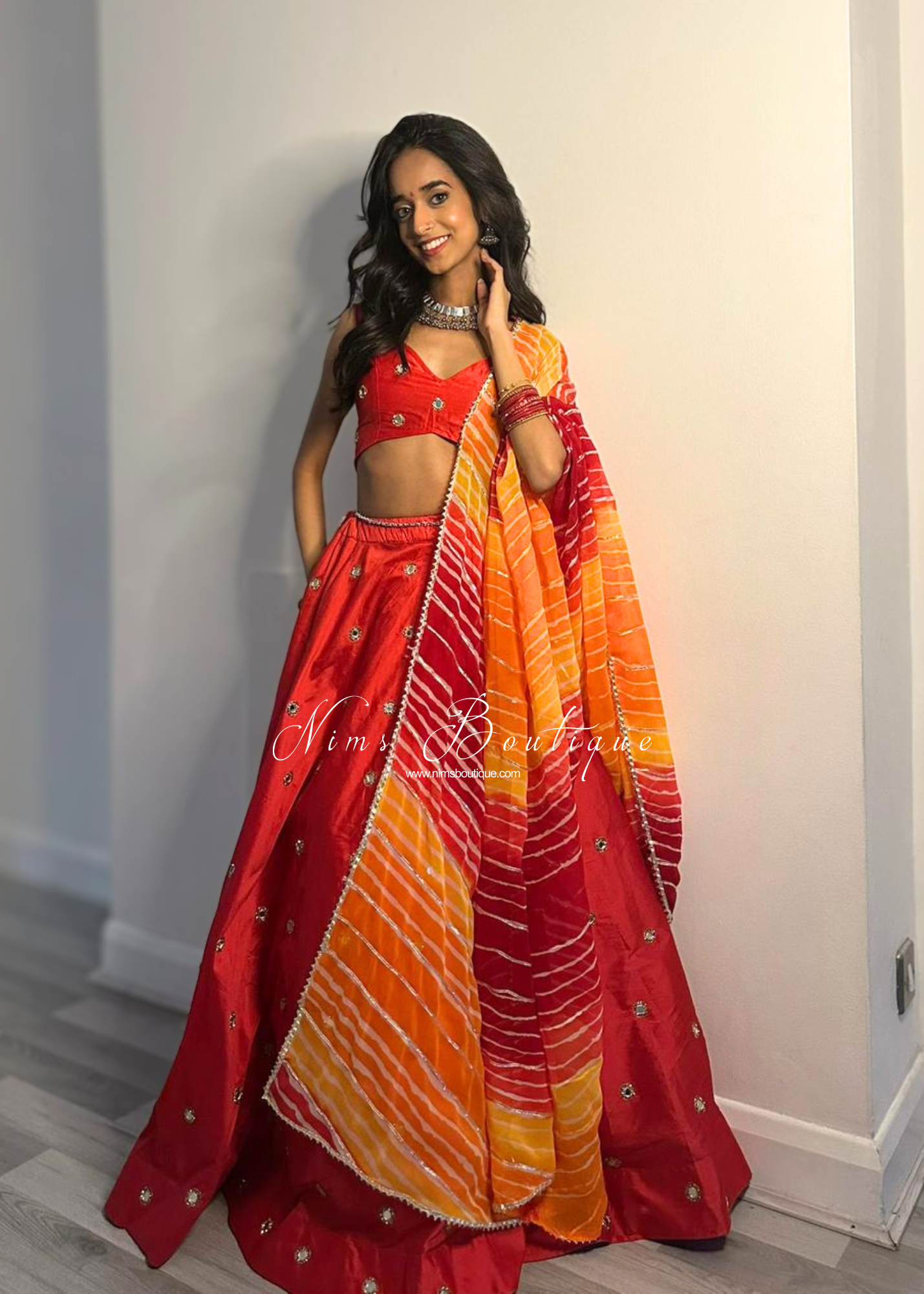 Sunset Stripe Dupatta/Chunni