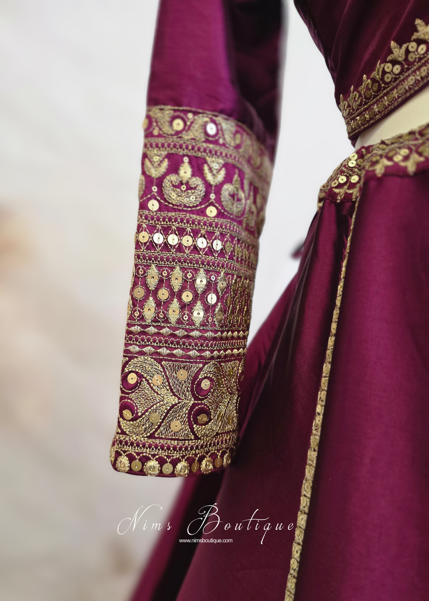 Luxury Silk Long Sleeve Lehnga (size 12-14)