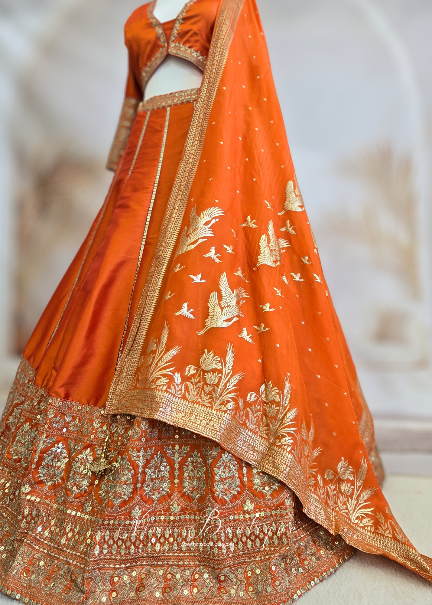 Luxury Silk Long Sleeve Lehnga (size 12-14)