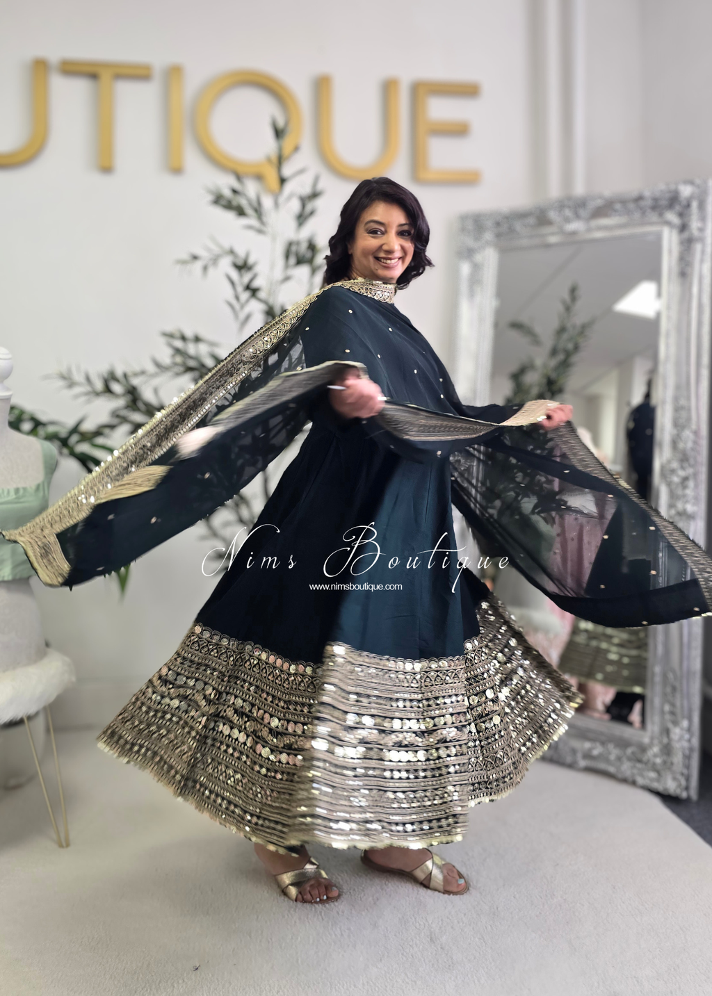 Long Frock Pajami Suit