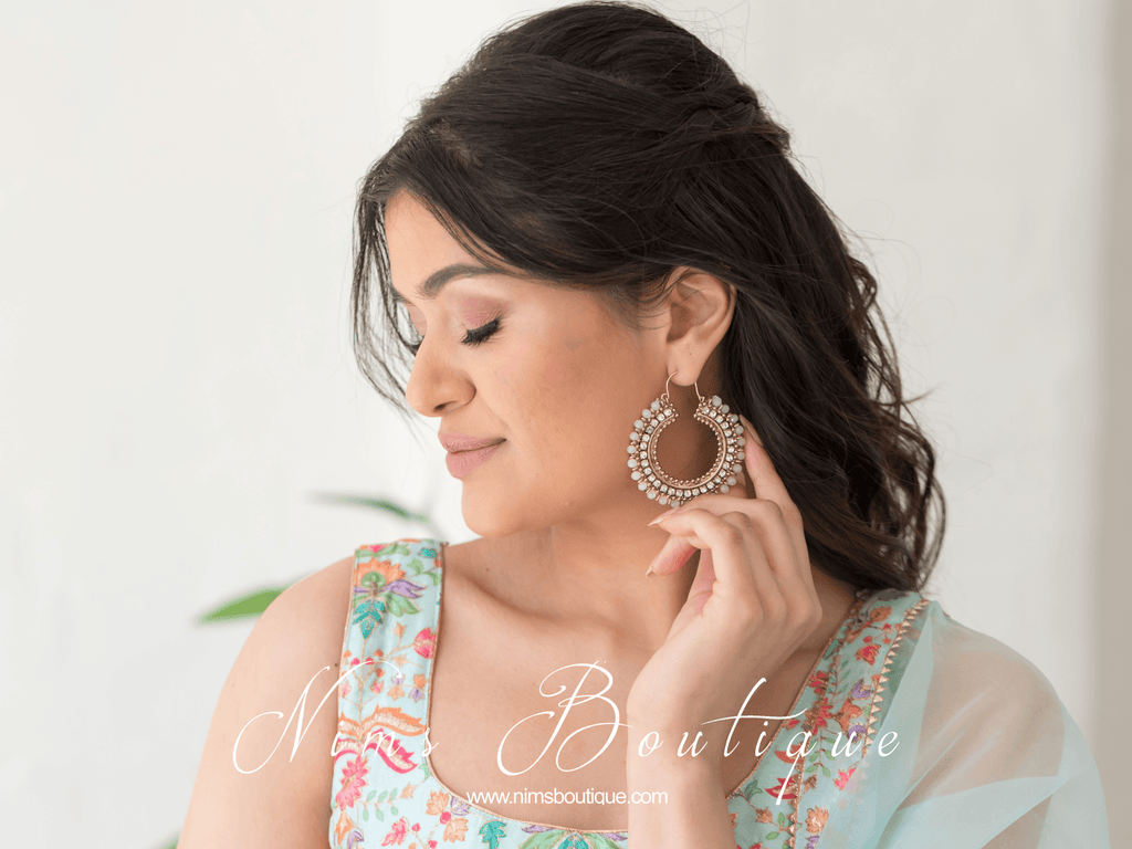 Nims Boutique Royal Blush Bali Hoop Earrings