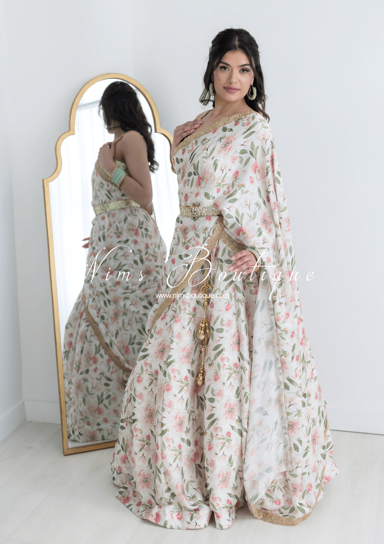 Nims Boutique Olivia Satin Print readymade skirt/lehnga sizes 6-22