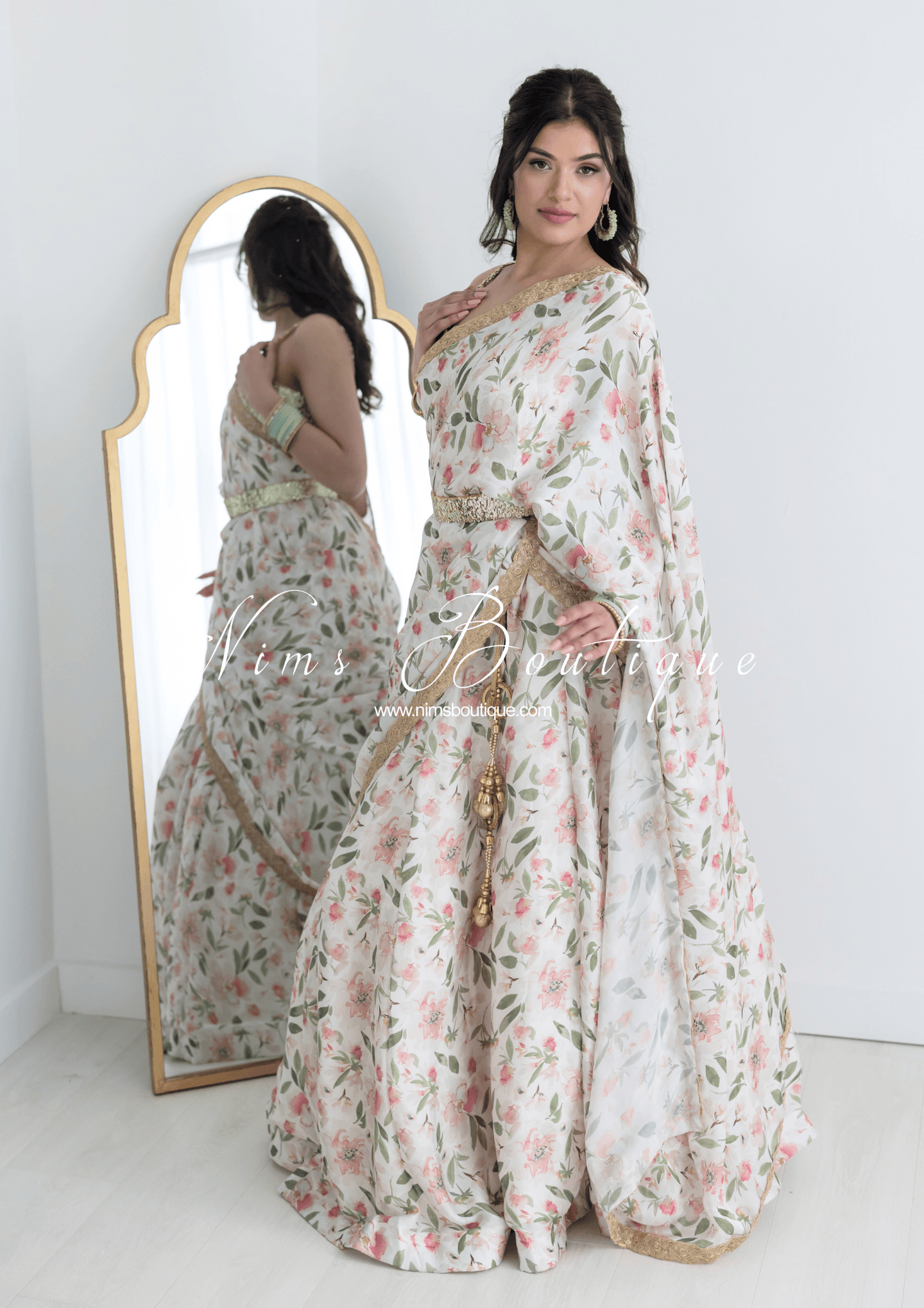 Nims Boutique Olivia Satin Print readymade skirt/lehnga sizes 6-22