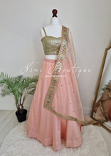 Readymade Peach Silk skirt/lehnga (sizes 4-20)