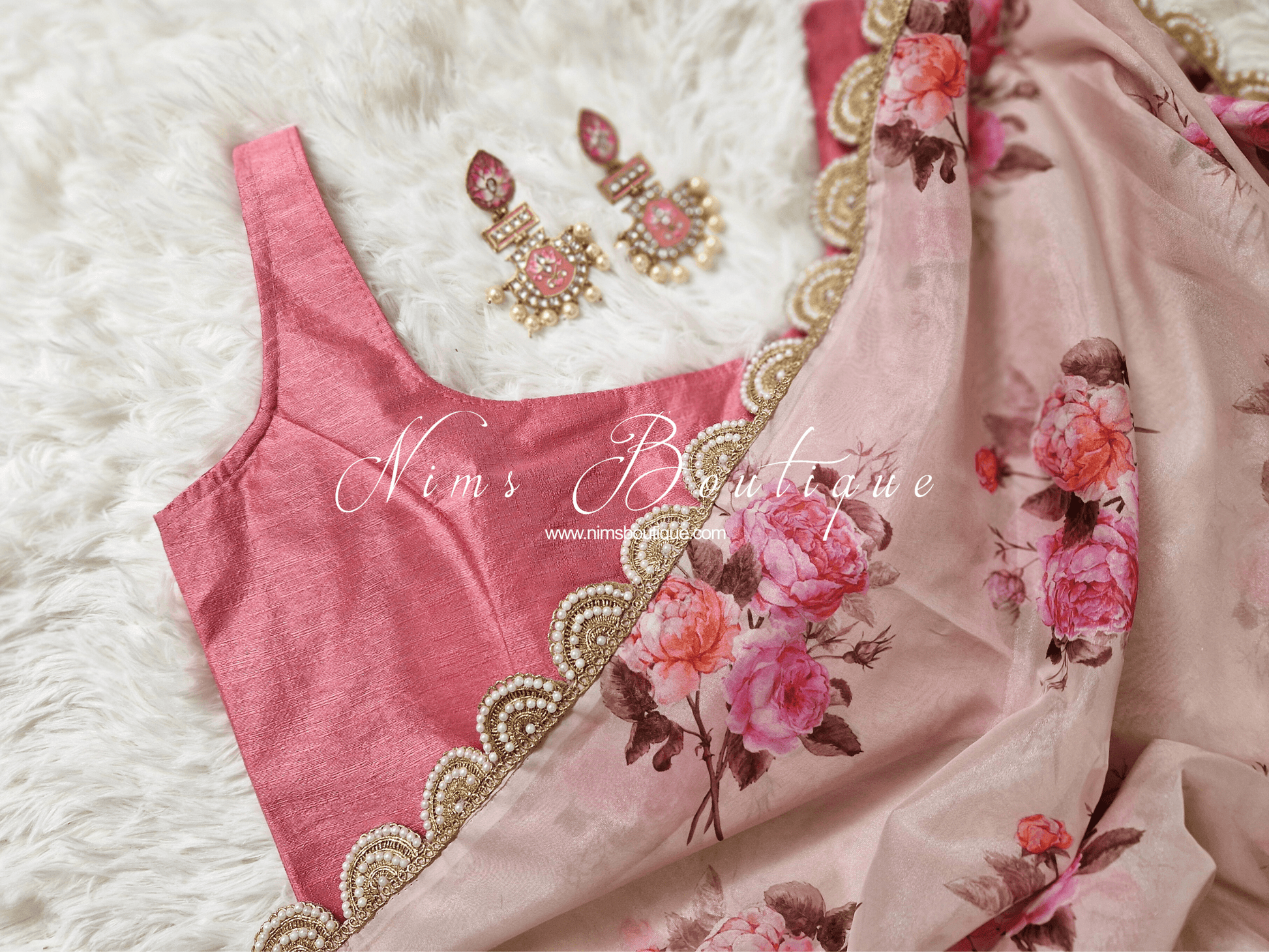 Nims Boutique The NB Dusky Pink Blouse 12-14