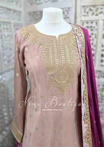 Luxury Mauve & Violet Lehnga Suit (Size 12-14)