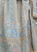 Luxury Mint Embroidered Sharara Suit (Size 12-14)