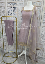 Light Lilac Silk Pajami Suit (Size 10-12)