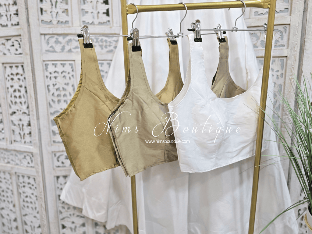 Nims Boutique The NB Gold Taffeta Silk Blouse 10-14