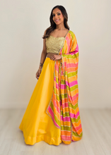 Multicolour Stripe Georgette Dupatta/Chunni (2)