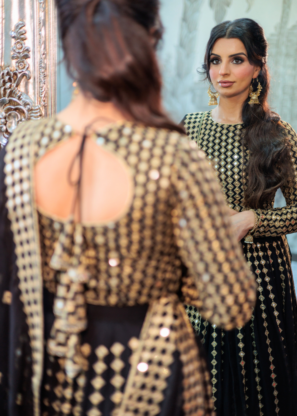 Karina Luxury Black & Gold Lehnga (sizes 6-14)