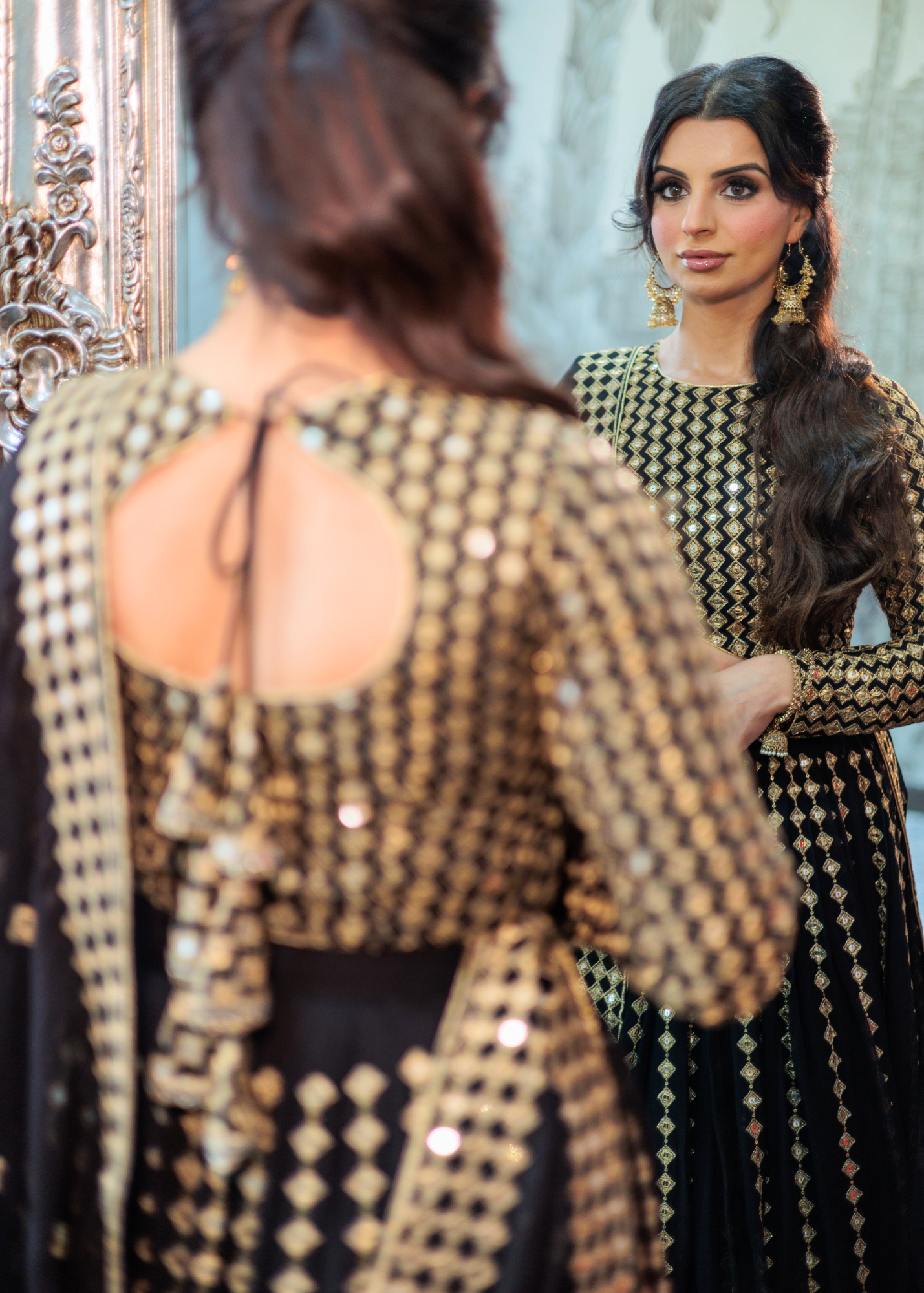 Karina Luxury Black & Gold Lehnga (sizes 6-14)