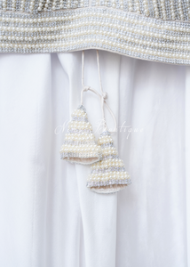 Isla NB Luxury White Bead Blouse (one size)