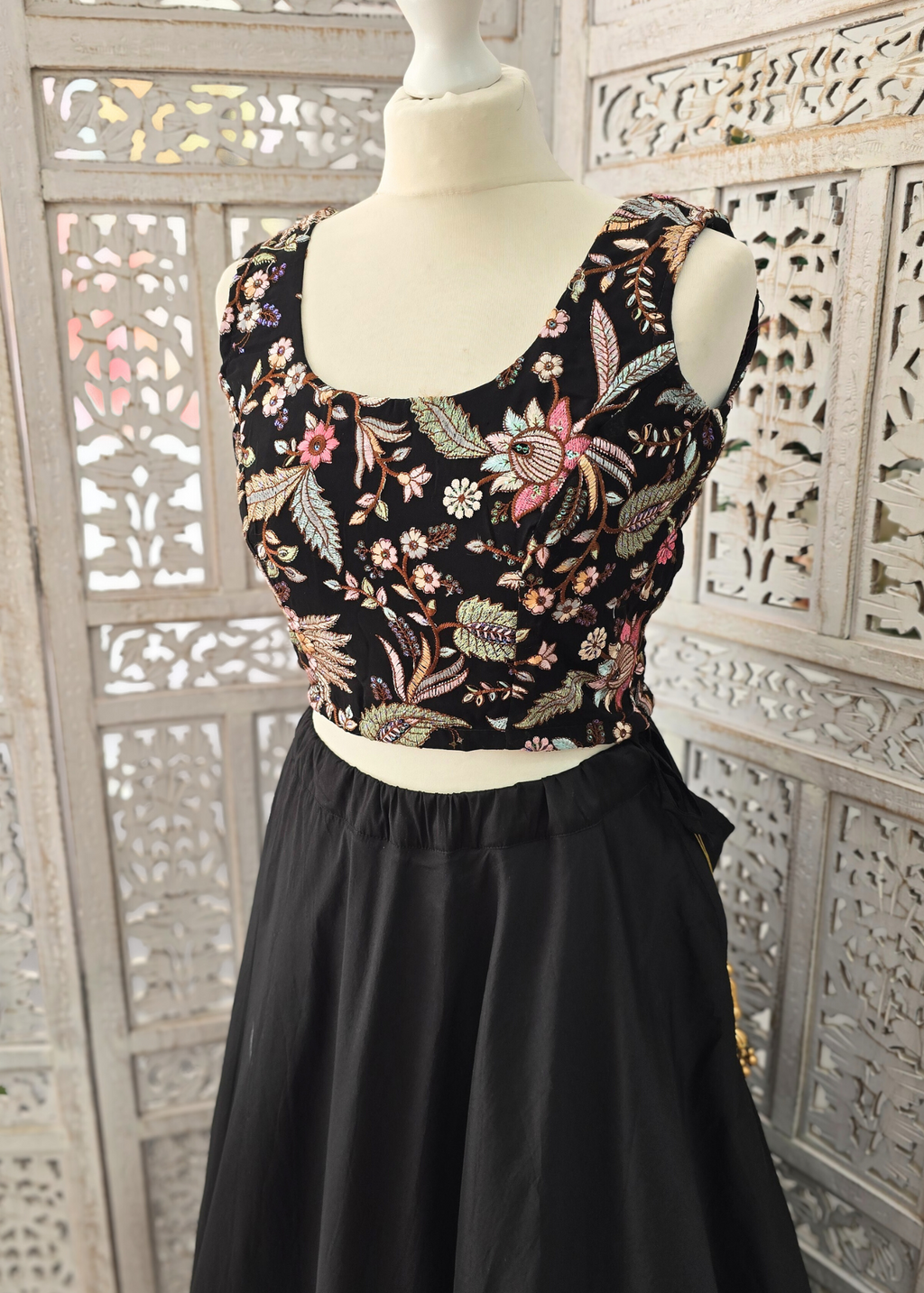 Luxury Sarika Black Sleeveless Blouse (size 4-20)