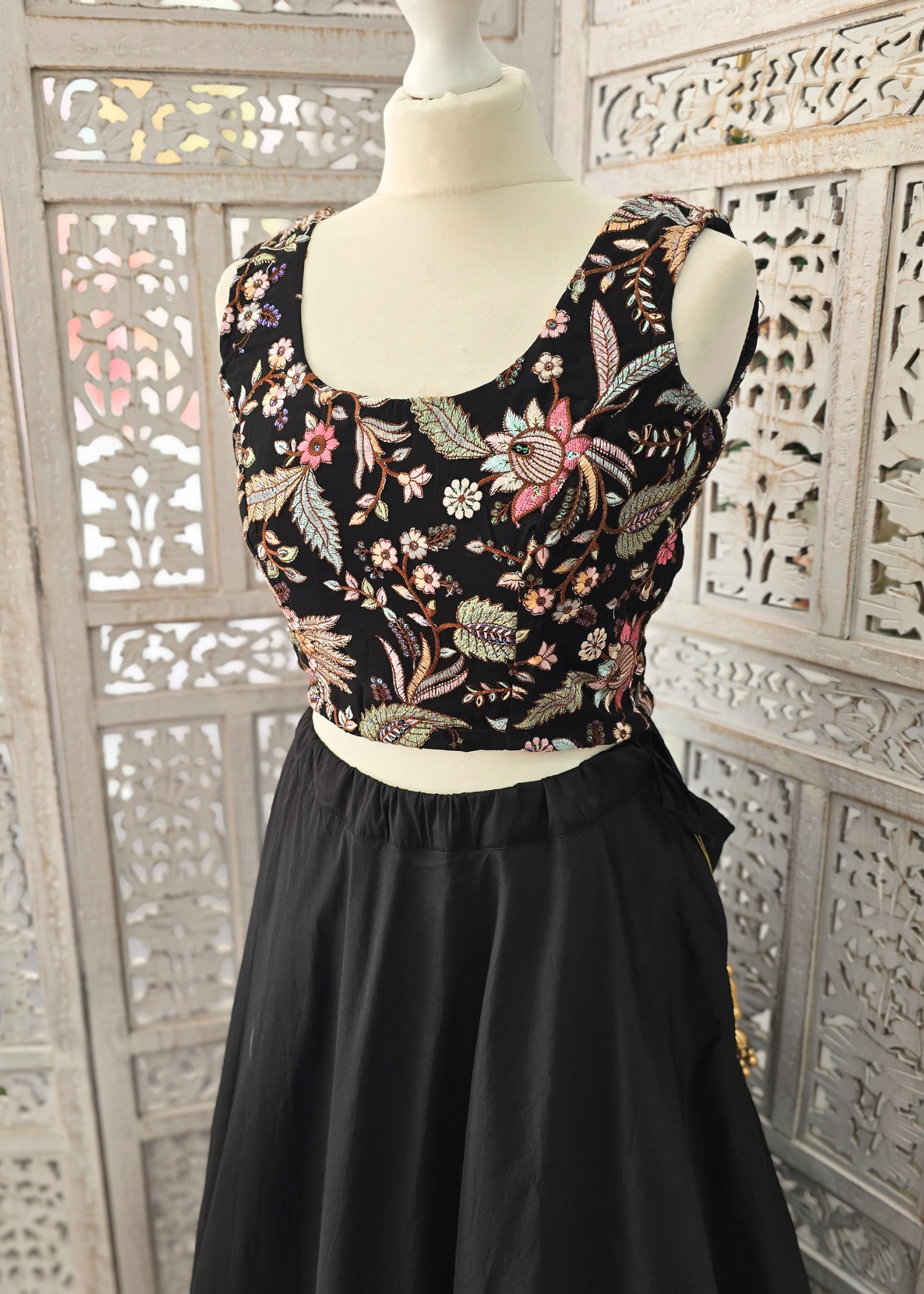 Luxury Sarika Black Sleeveless Blouse (size 4-20)