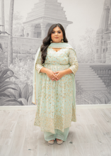 Long Mint Sharara Suits (Sizes 16-24)
