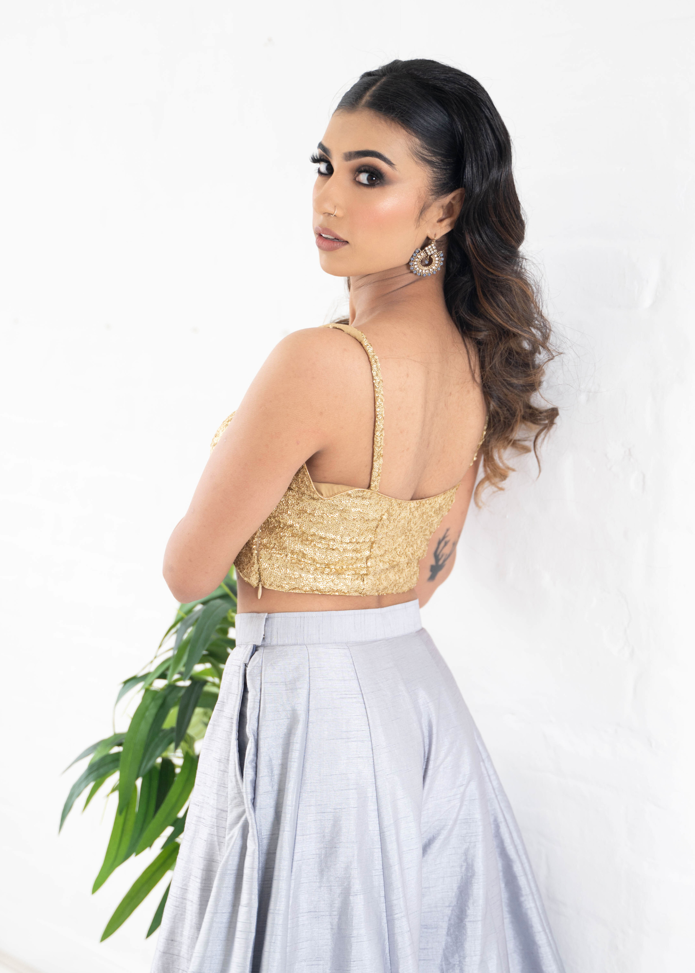 Gia Rose Gold Sequin Strap Blouse (4-16)