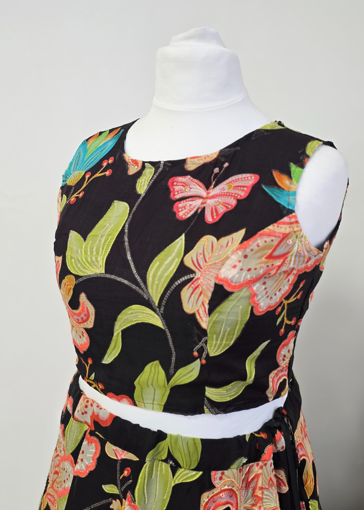 Lilianna Black Brights Floral Blouse