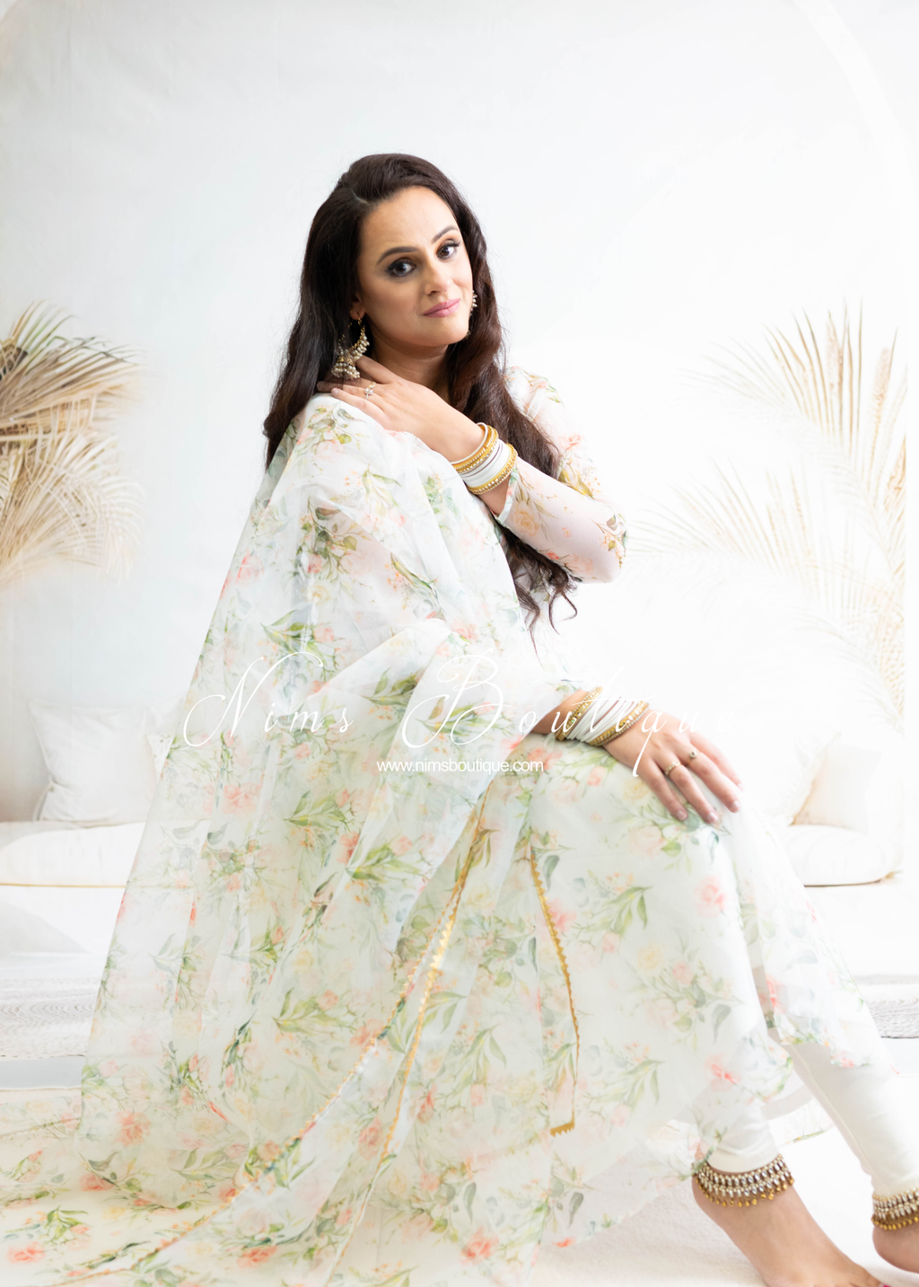 Kiera Ivory Floral Pajami Suit (sizes 4-22)