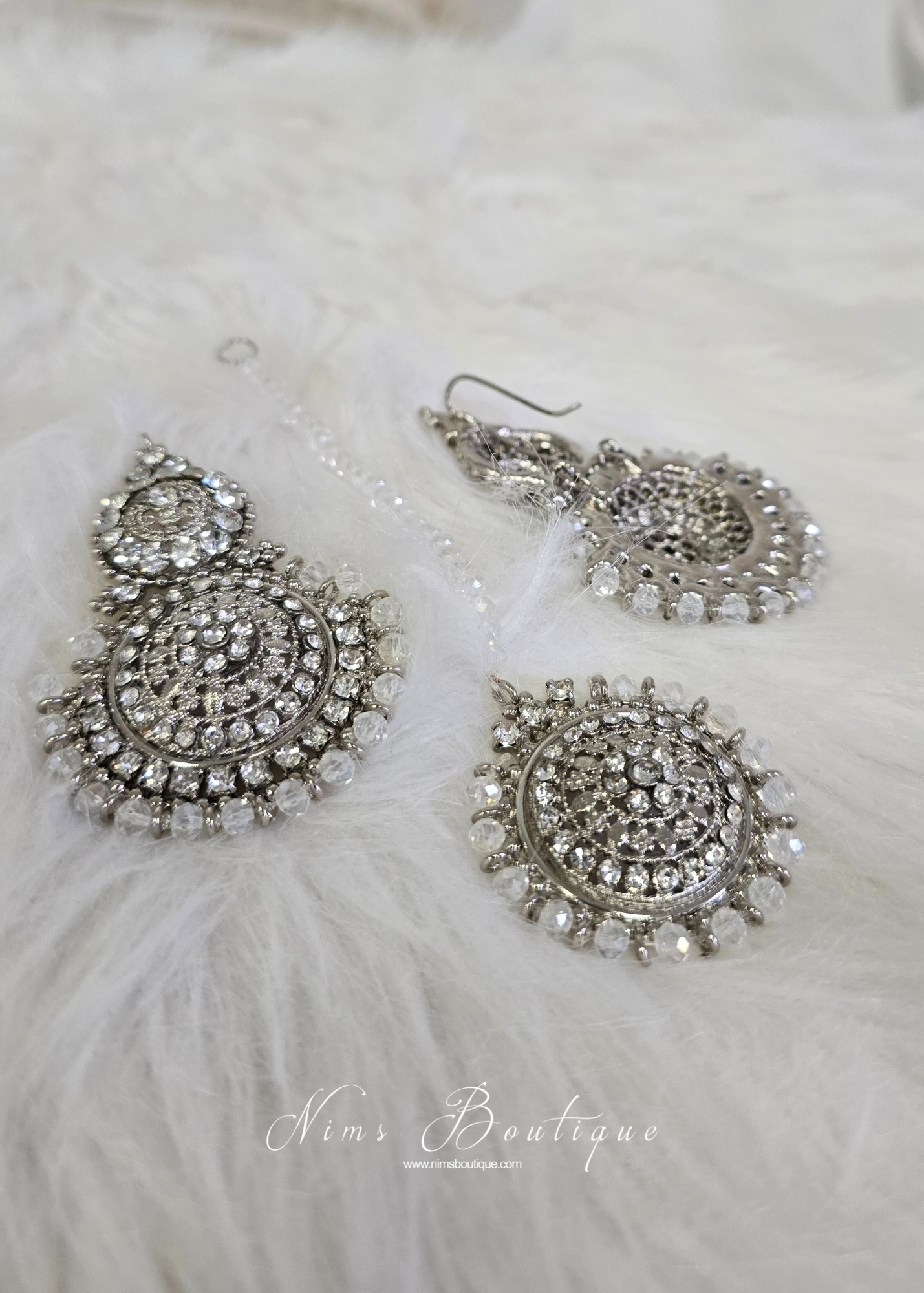 Royal Silver & Clear Tikka Set