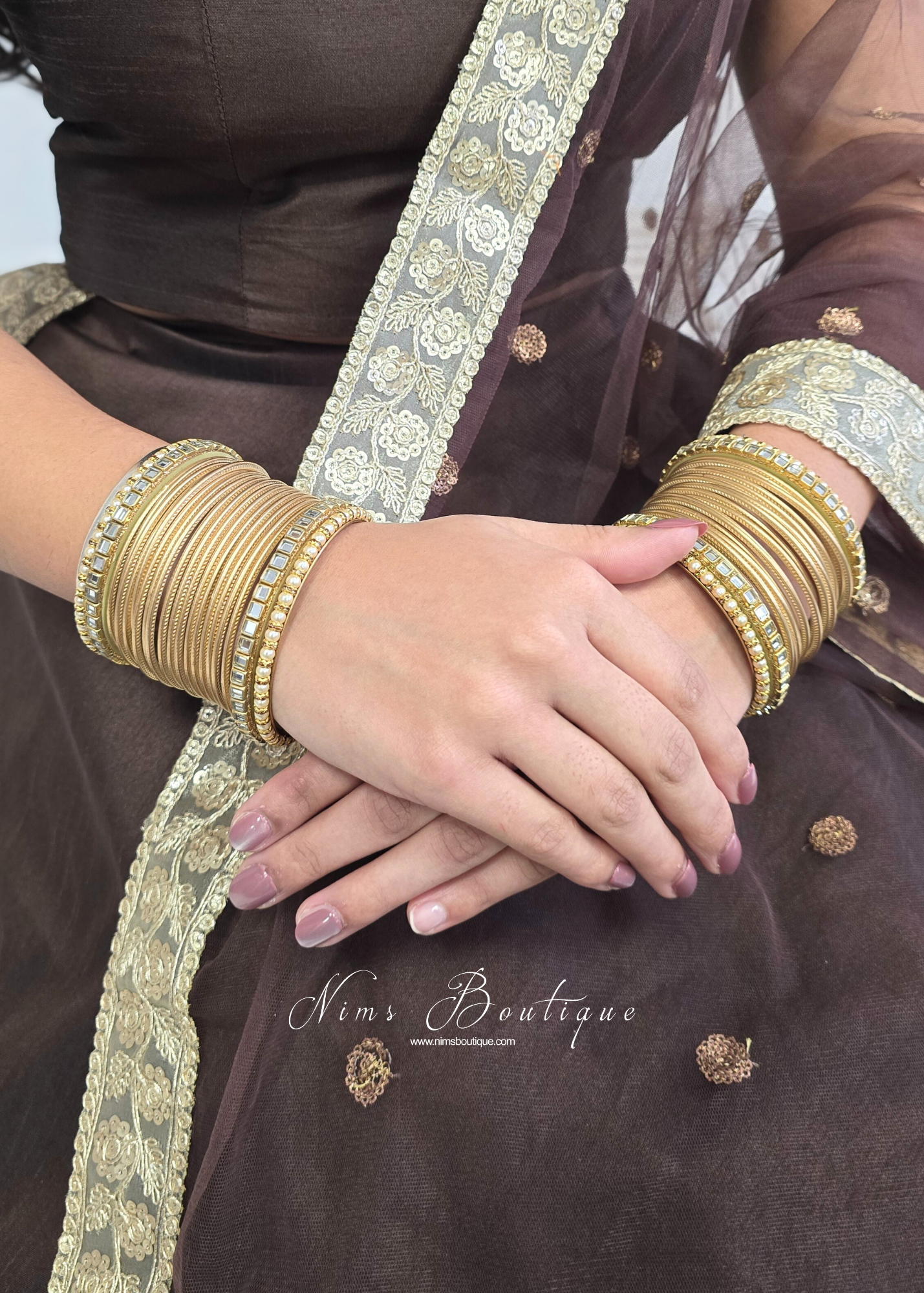 Gold & Kundan Set of Bangles (2)